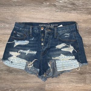 High waisted jean shorts